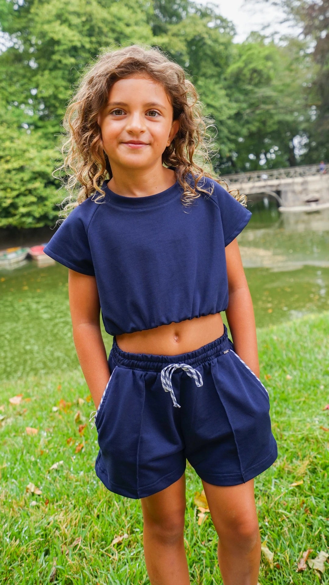 Conjunto Siena Menina azul marinho