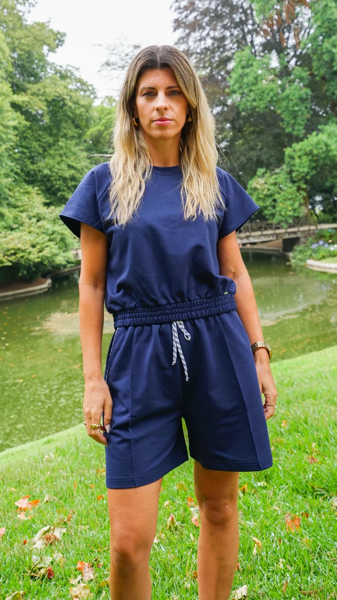 Conjunto Siena azul marinho