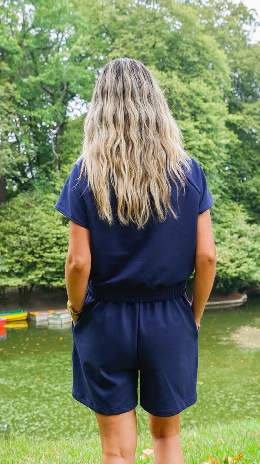 Conjunto Siena azul marinho