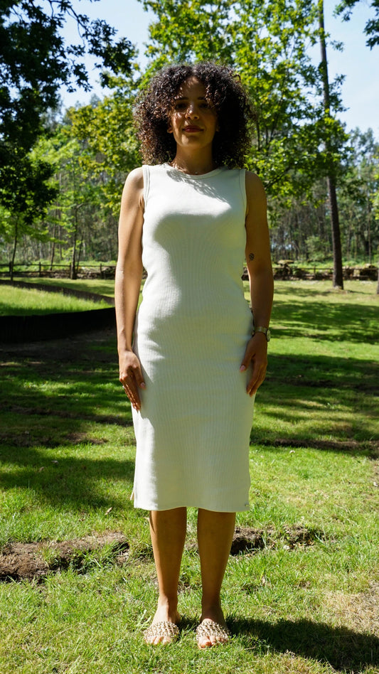 Vestido de malha cru