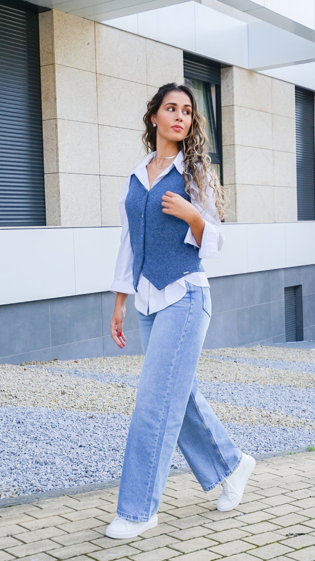 Colete de Malha Azul