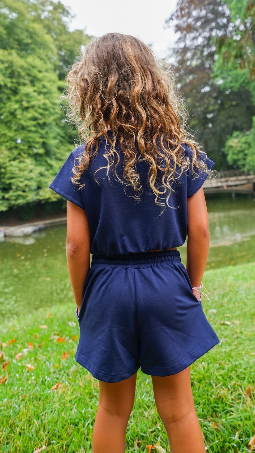 Conjunto Siena Menina azul marinho